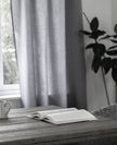 Indian Flax Grey Linen Panel