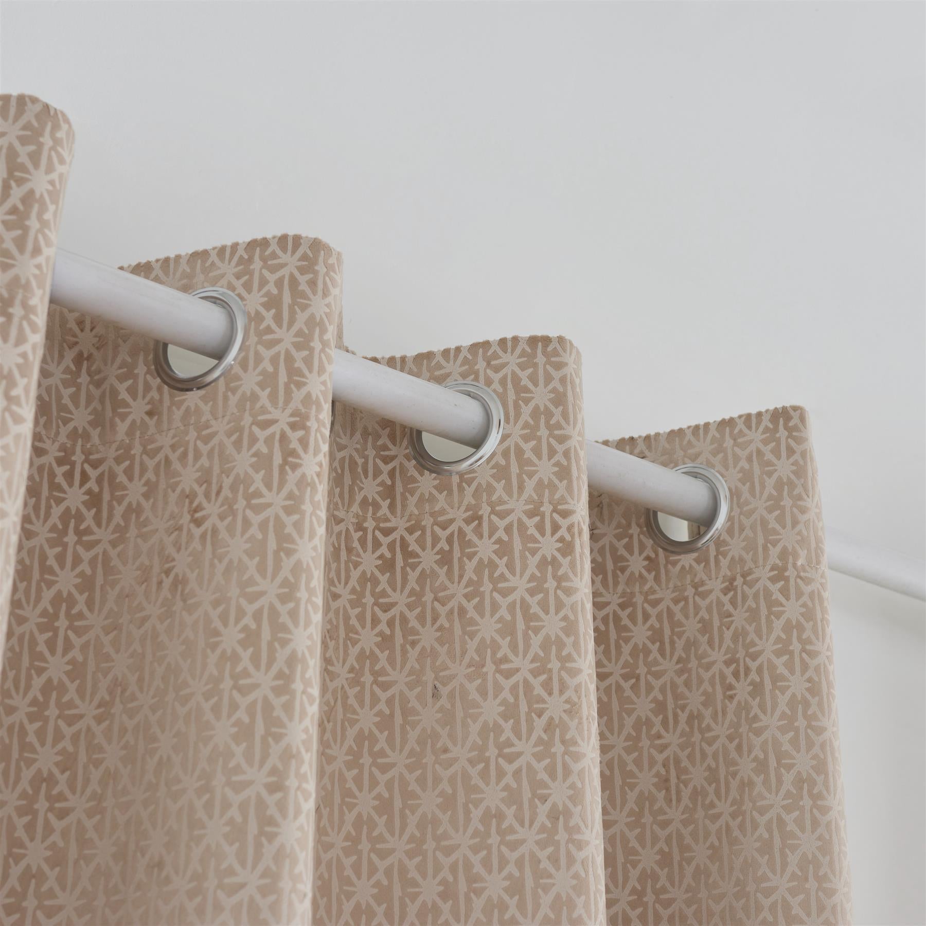 Temple Velvet Blackout Eyelet Curtains