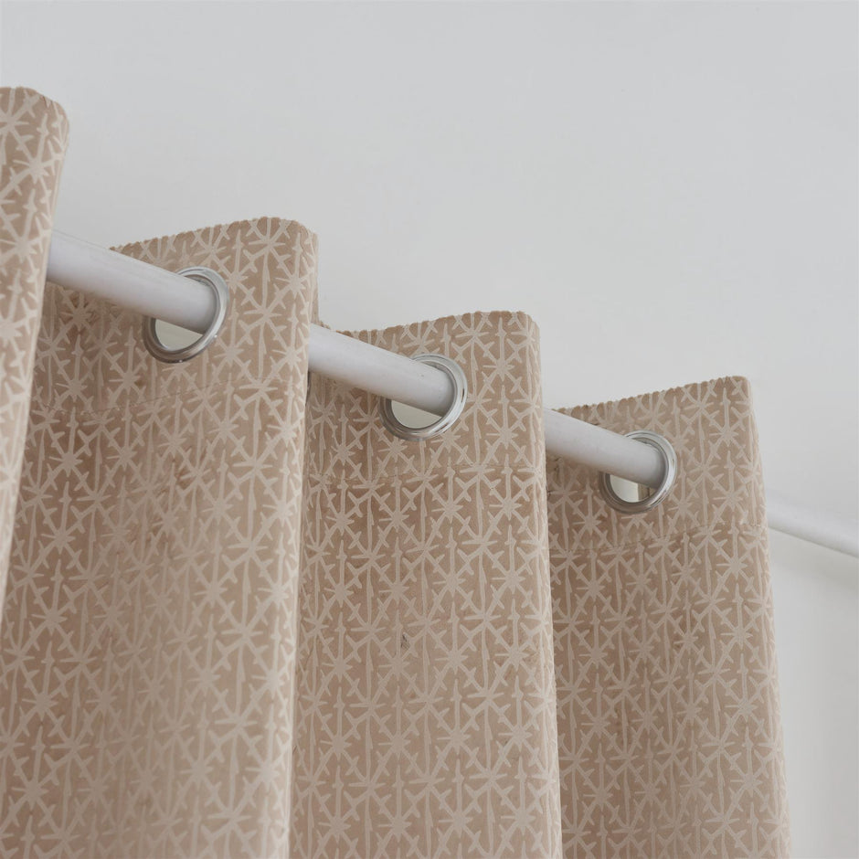 Temple Velvet Blackout Eyelet Curtains