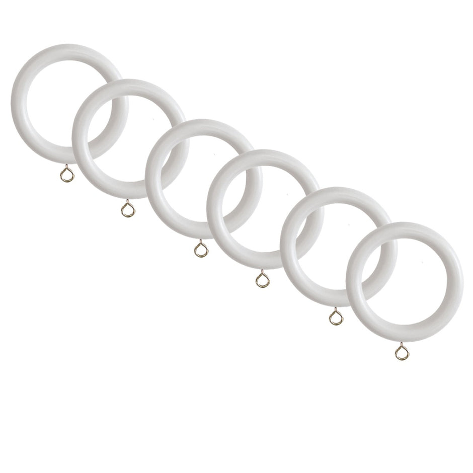 Laura Ashley 35mm Ribbed Ball Pole Rings