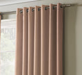 Linen Look Blackout Eyelet Curtains