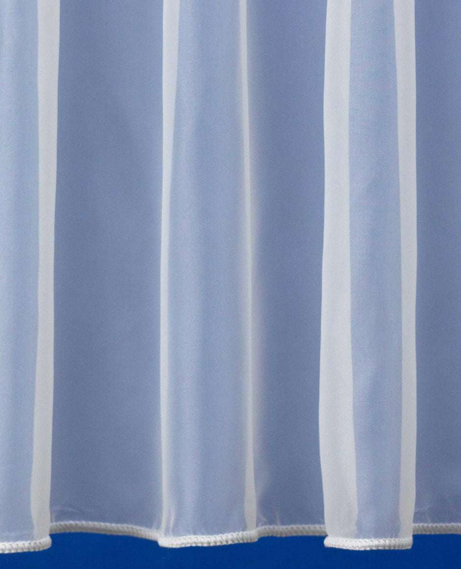 Sapphire Plain Express White Voile Curtain