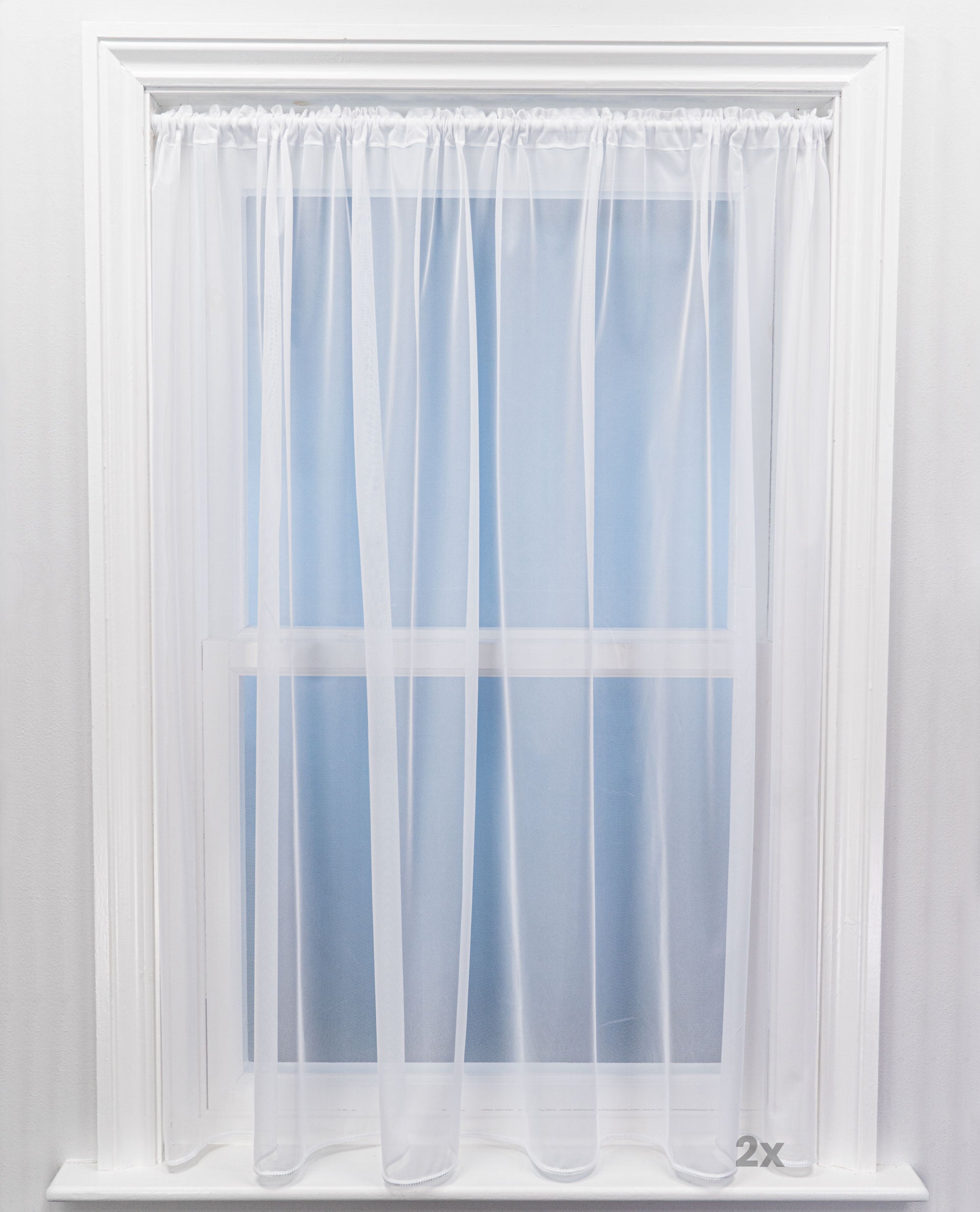 Botley Plain White Express Net Curtain