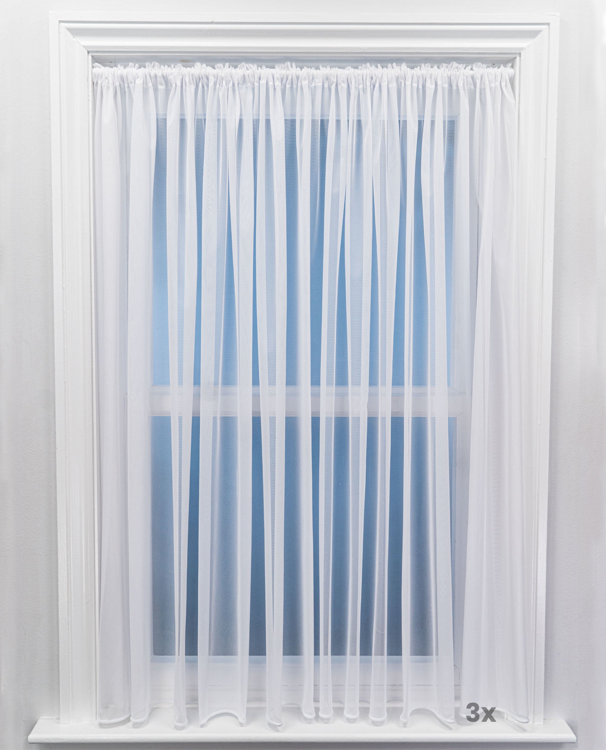 Botley Plain White Express Net Curtain