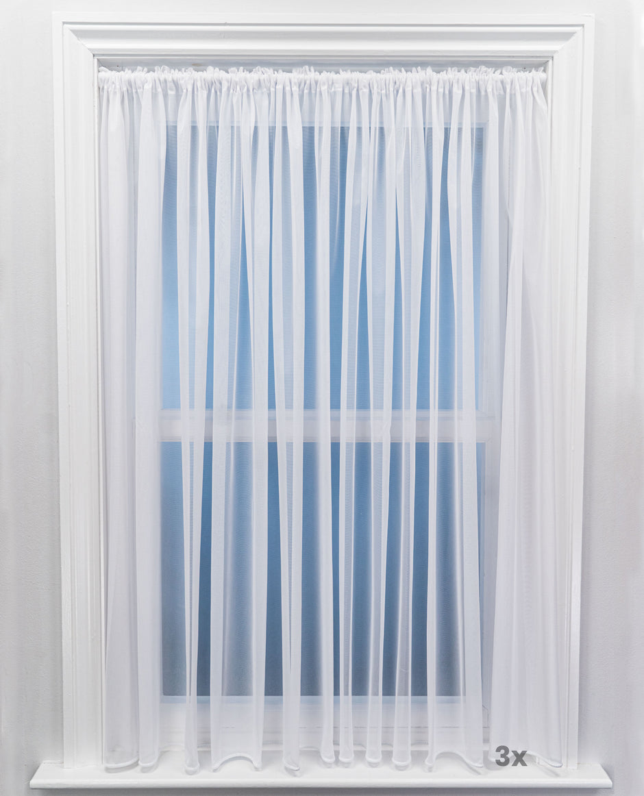 Botley Plain White Express Net Curtain