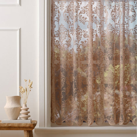 Finesse Regal Latte Lace Curtain Made to Measure