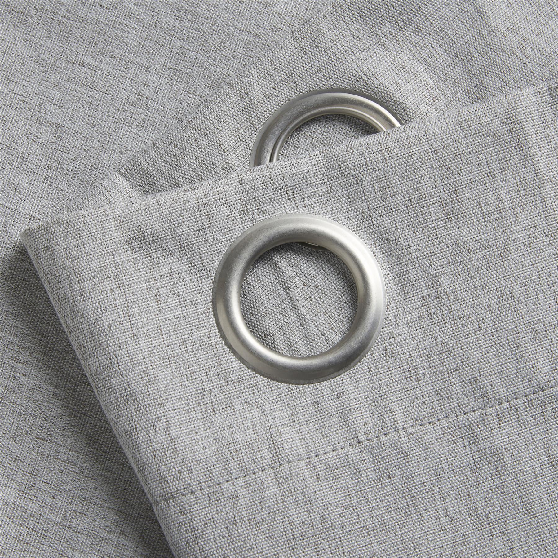 Linen Look Blackout Eyelet Curtains