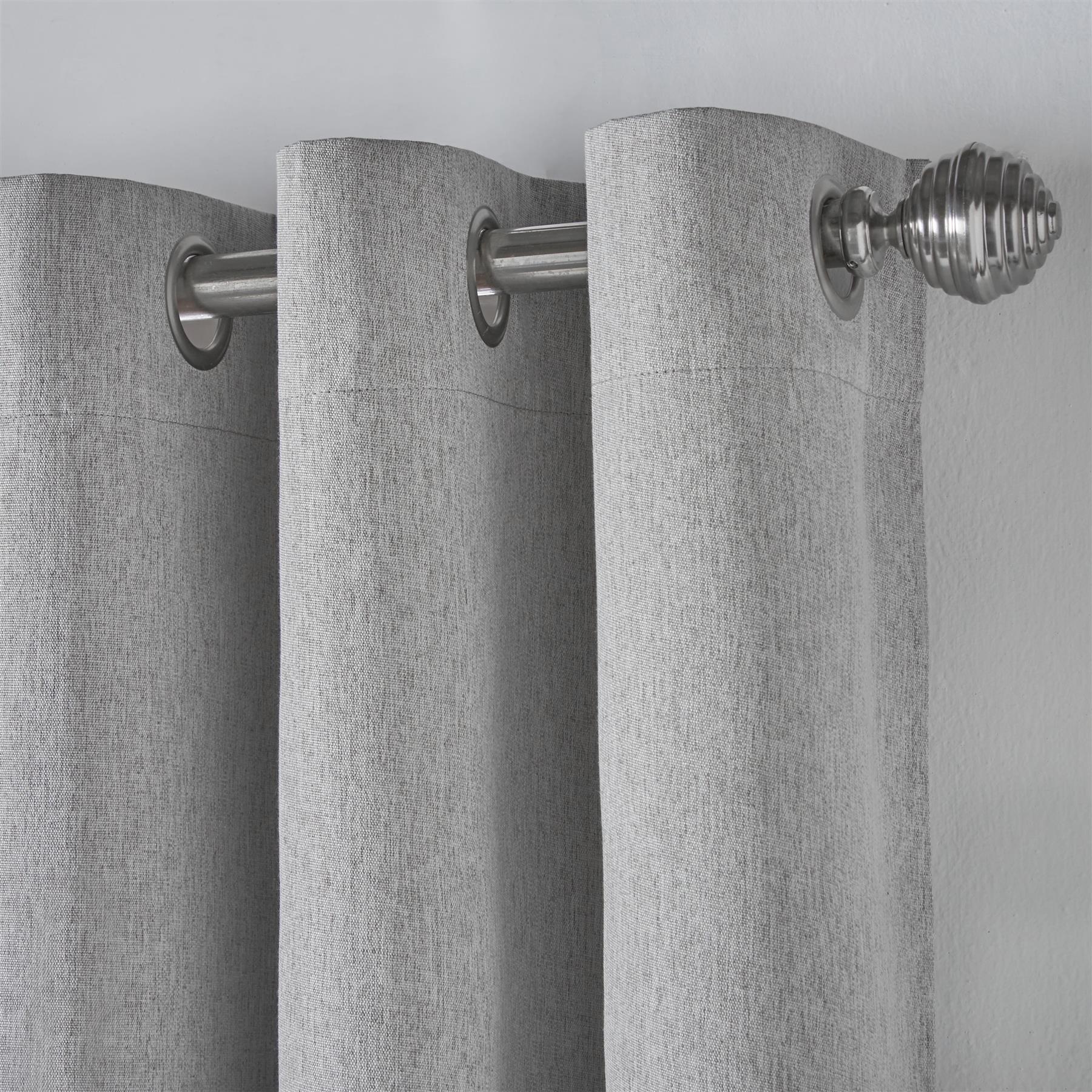Linen Look Blackout Eyelet Curtains