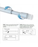 Twist & Fit Tension Rod - White