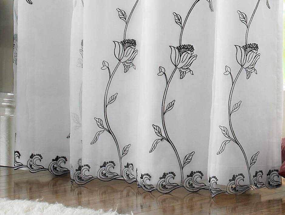 Tahiti Lined Embroidered Eyelet Curtains