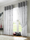 Tahiti Lined Embroidered Eyelet Curtains