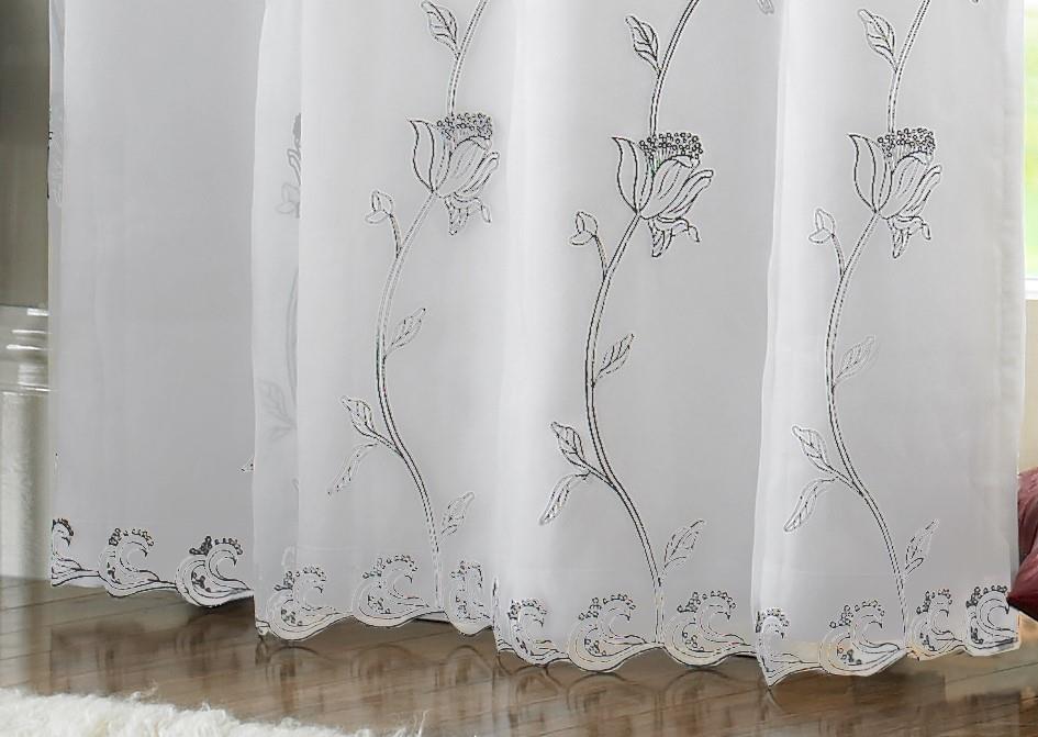 Tahiti Lined Embroidered Eyelet Curtains