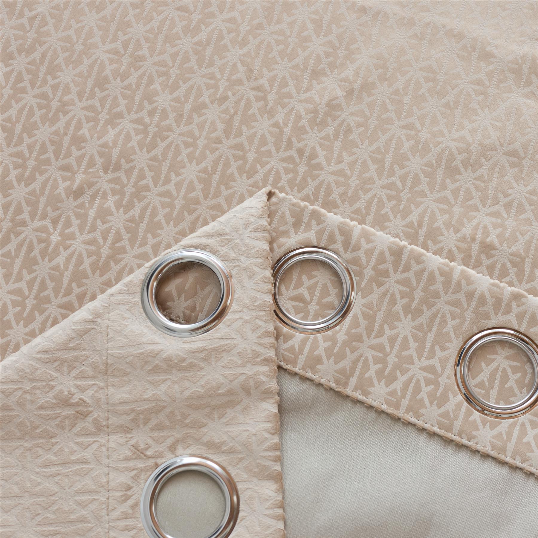 Temple Velvet Blackout Eyelet Curtains