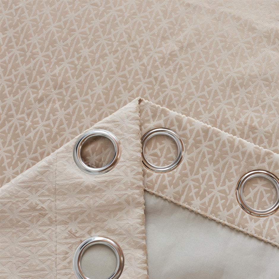 Temple Velvet Blackout Eyelet Curtains